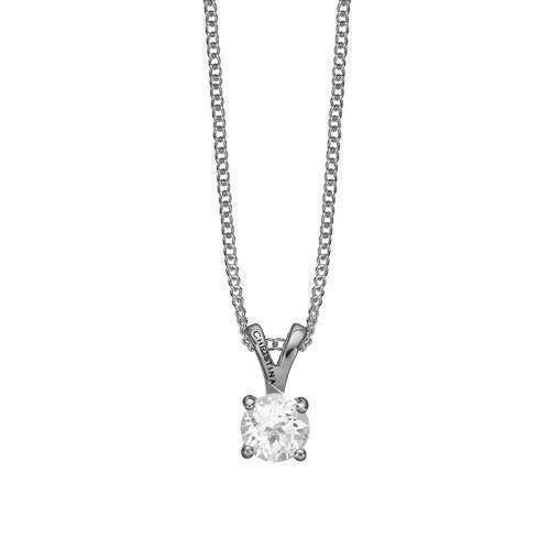 Image of Christina Collect 925 sterling sølv Crystal Smuk hvid krystalkvarts, og med hvid topaz på kædens lås, model 680-S07